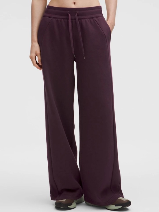lululemon athletica Pants - Lululemon Scuba wide leg pans Black Plum small
